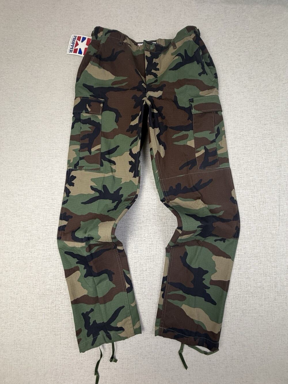 Propper BDU Woodland Camo Cargo Pants Medium Long 31-35 NWT Military Tactical